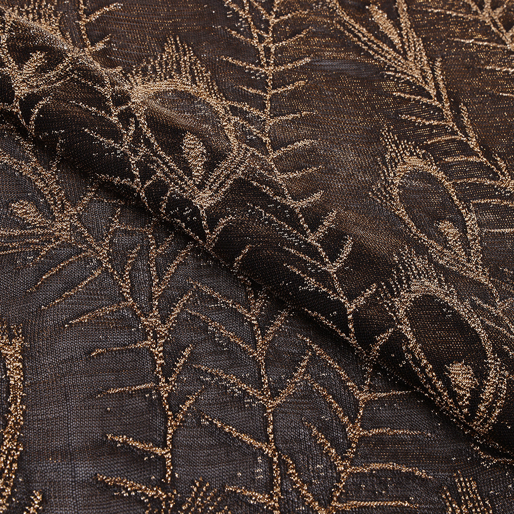 Polyester Spandex Peacock Feather Pattern Jacquard Fabric