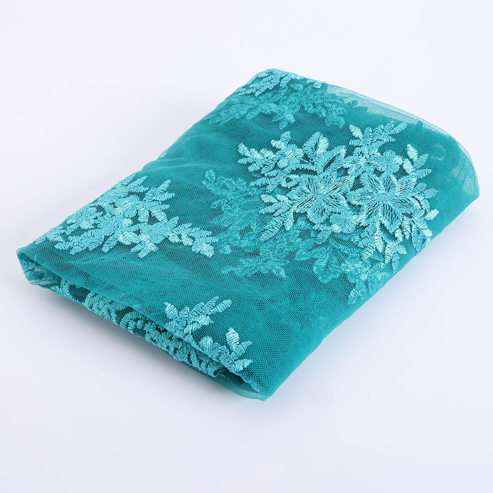 Polyester Flower Pattern Emboidery Fabric