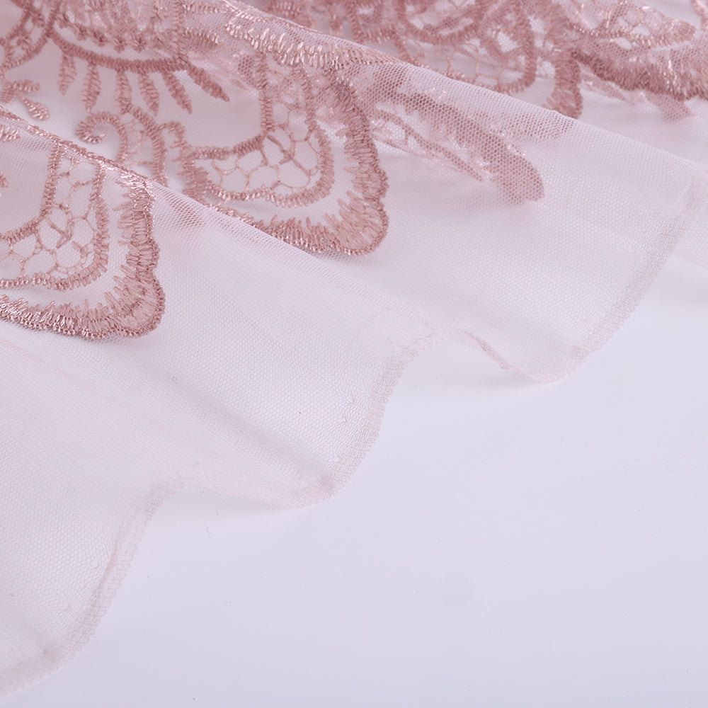 Polyester Embroidery Lace Fabric