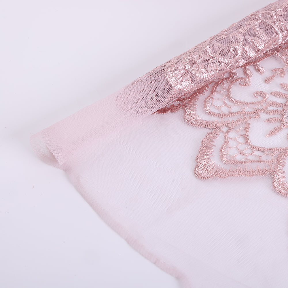 Polyester Embroidery Lace Fabric