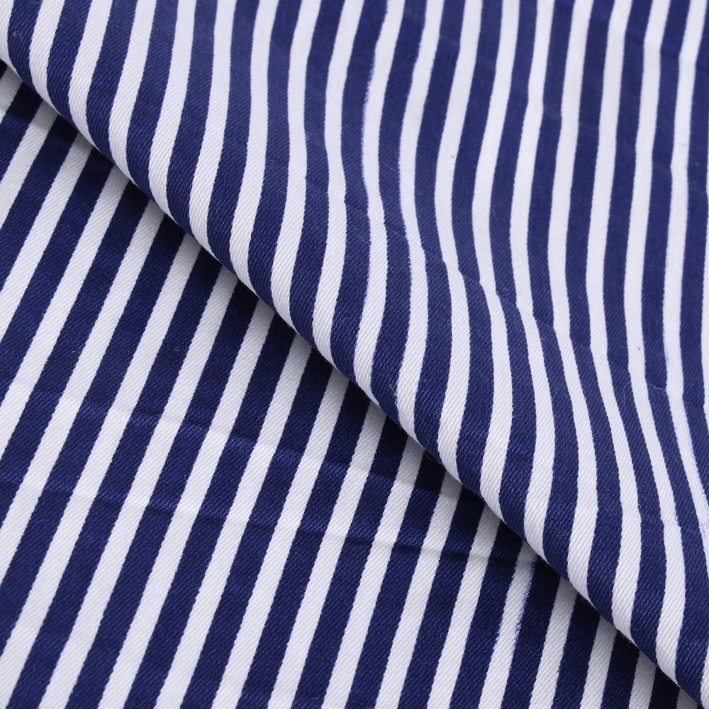 Cotton Spandex Stripes Pattern Printed Fabric