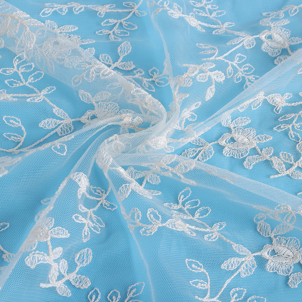 Polyester Embroidery Lace Fabric