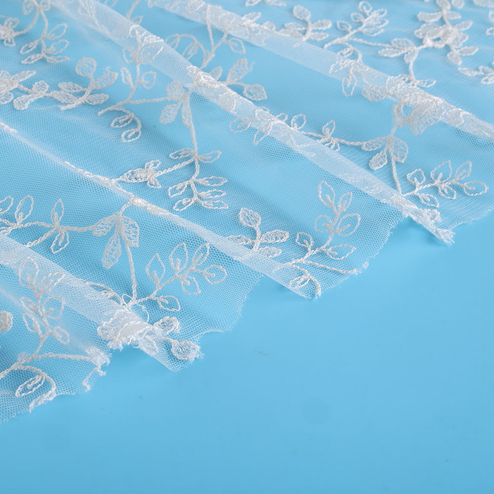Polyester Embroidery Lace Fabric