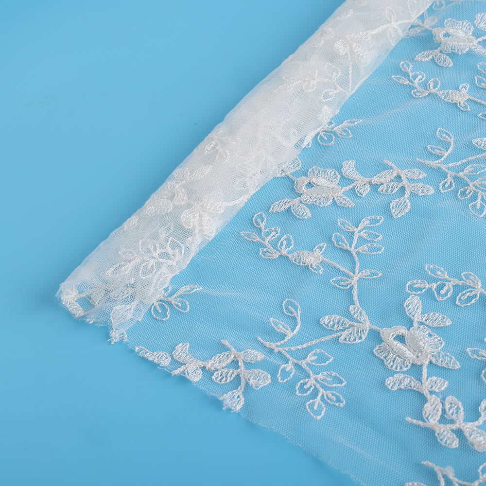 Polyester Embroidery Lace Fabric