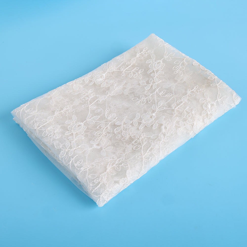 Polyester Embroidery Lace Fabric