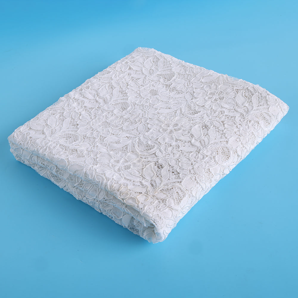 Polyester Flower Pattern Lace Fabric