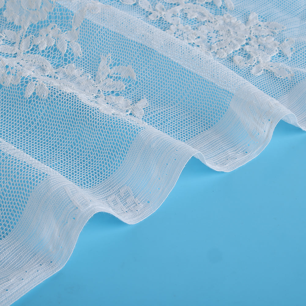 Polyester Flower Pattern Lace Fabric