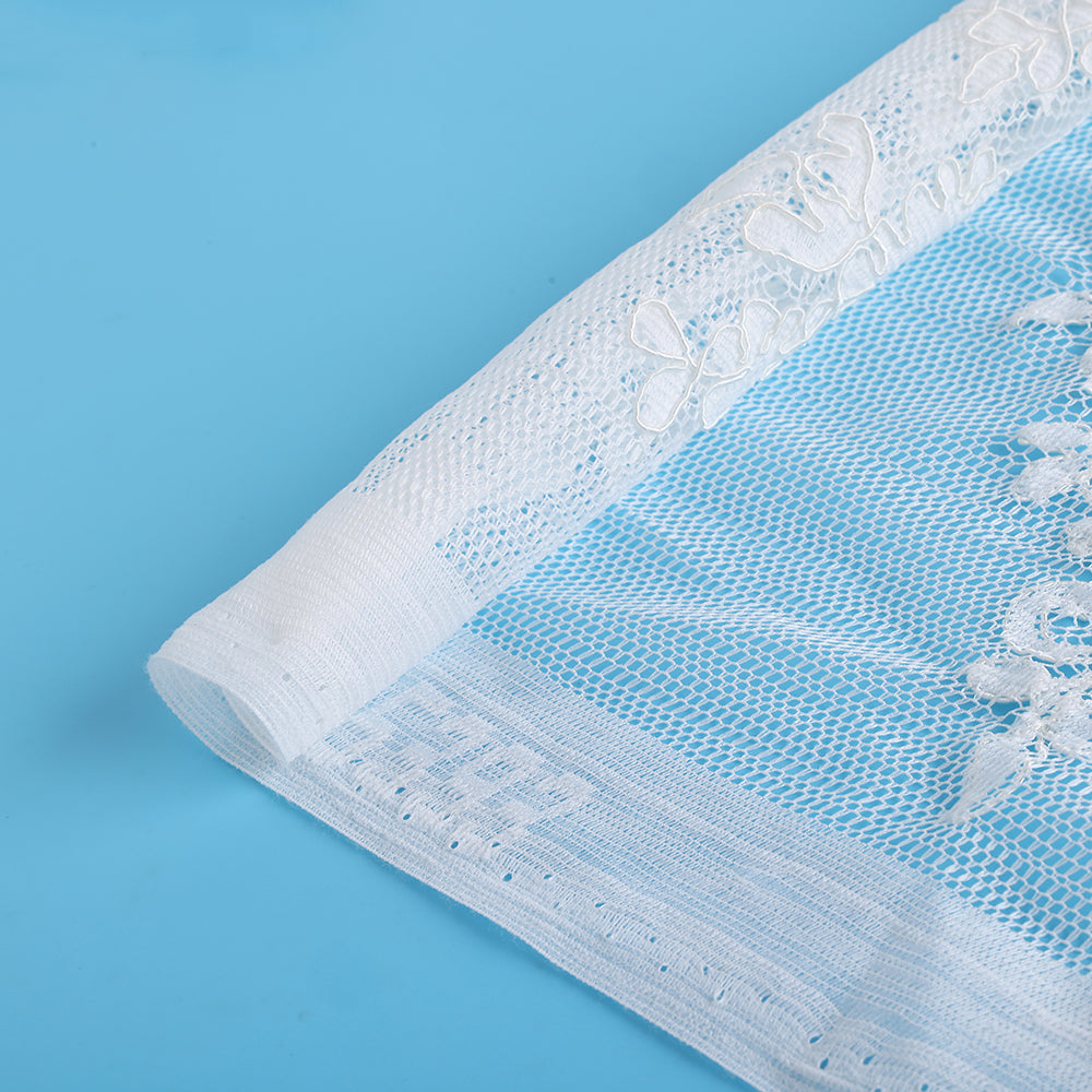 Polyester Flower Pattern Lace Fabric
