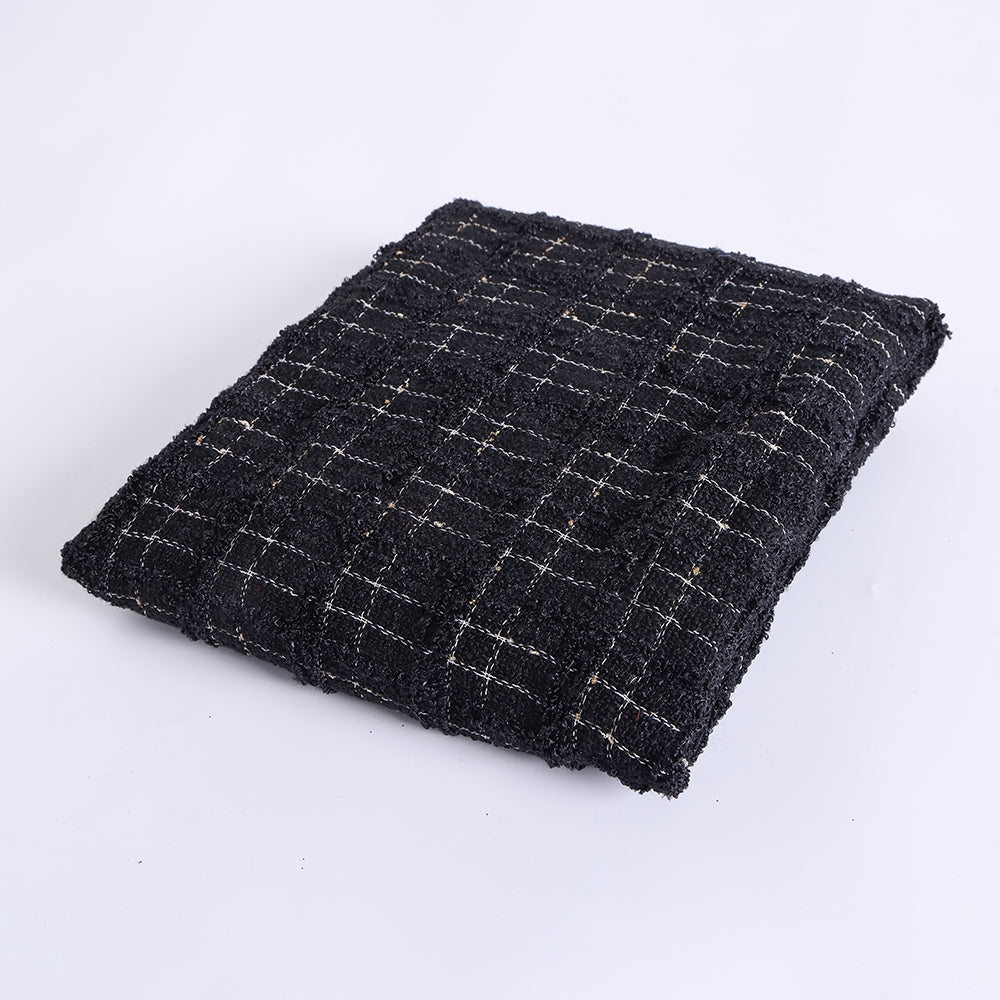Polyester Stripe Pattern Tweed Fabric