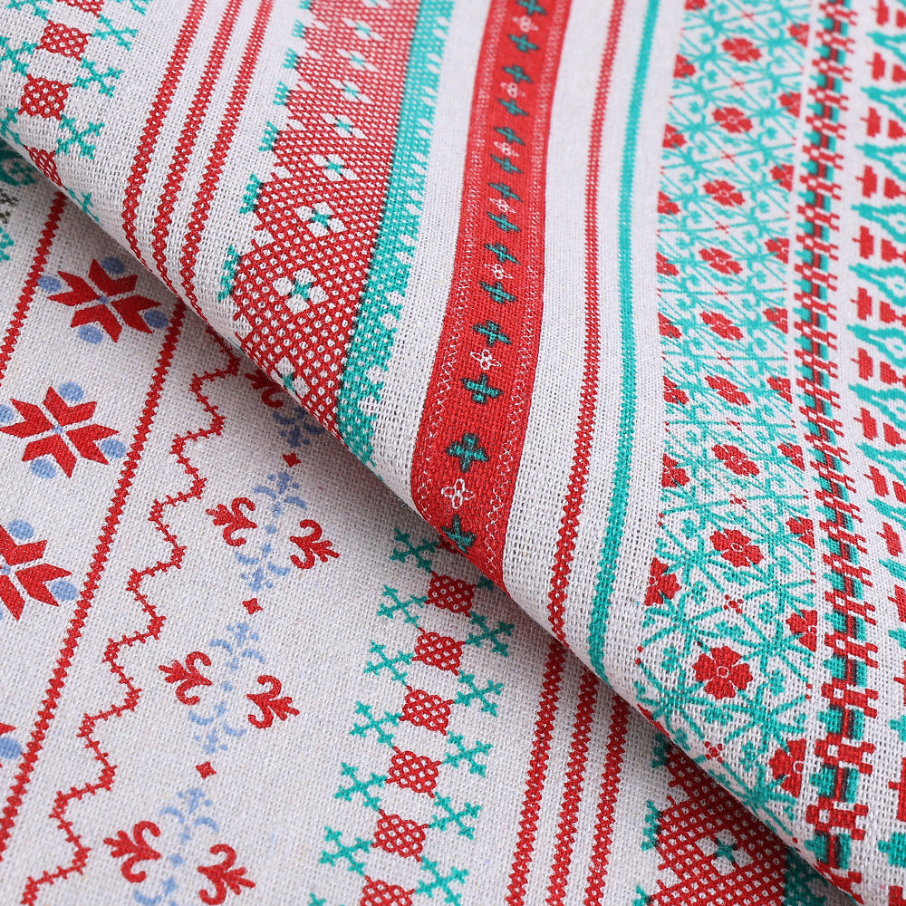 Cotton Linen Printed Fabric
