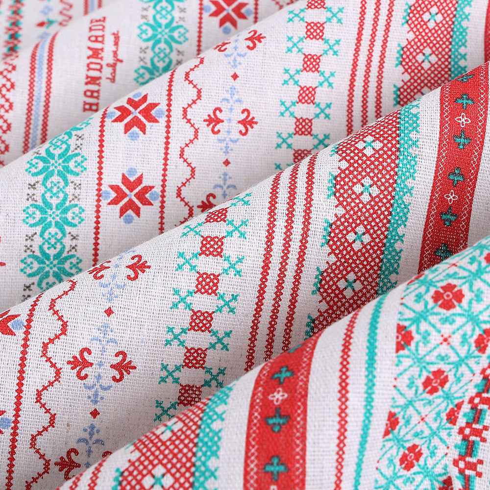 Cotton Linen Printed Fabric