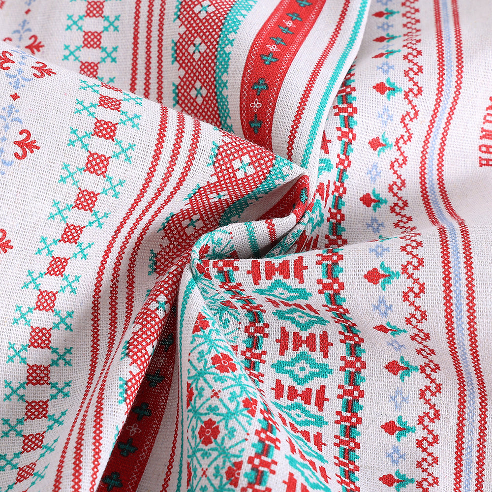 Cotton Linen Printed Fabric