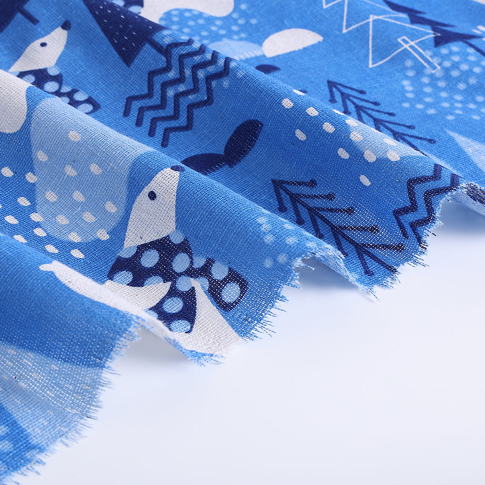 Cotton Linen Printed Fabric