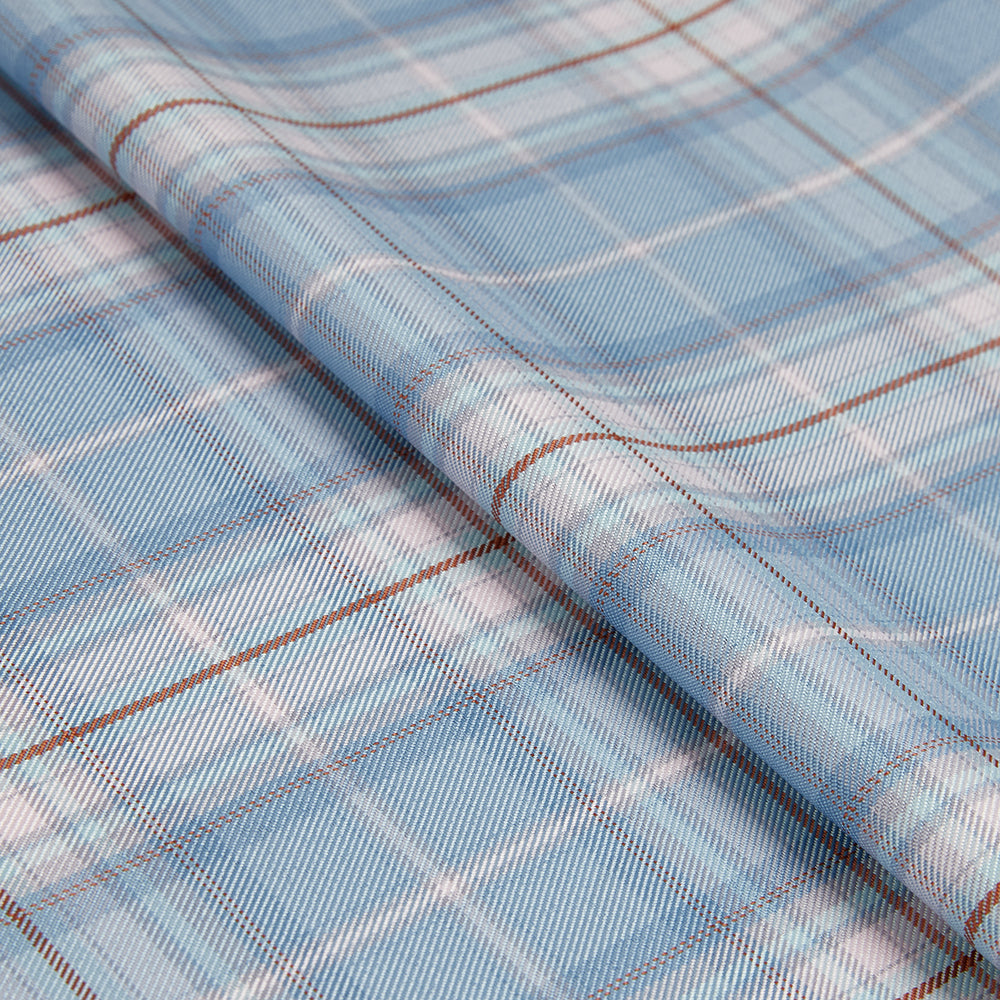 Polyester Check Pattern Twill Fabric - Kool Fabrics