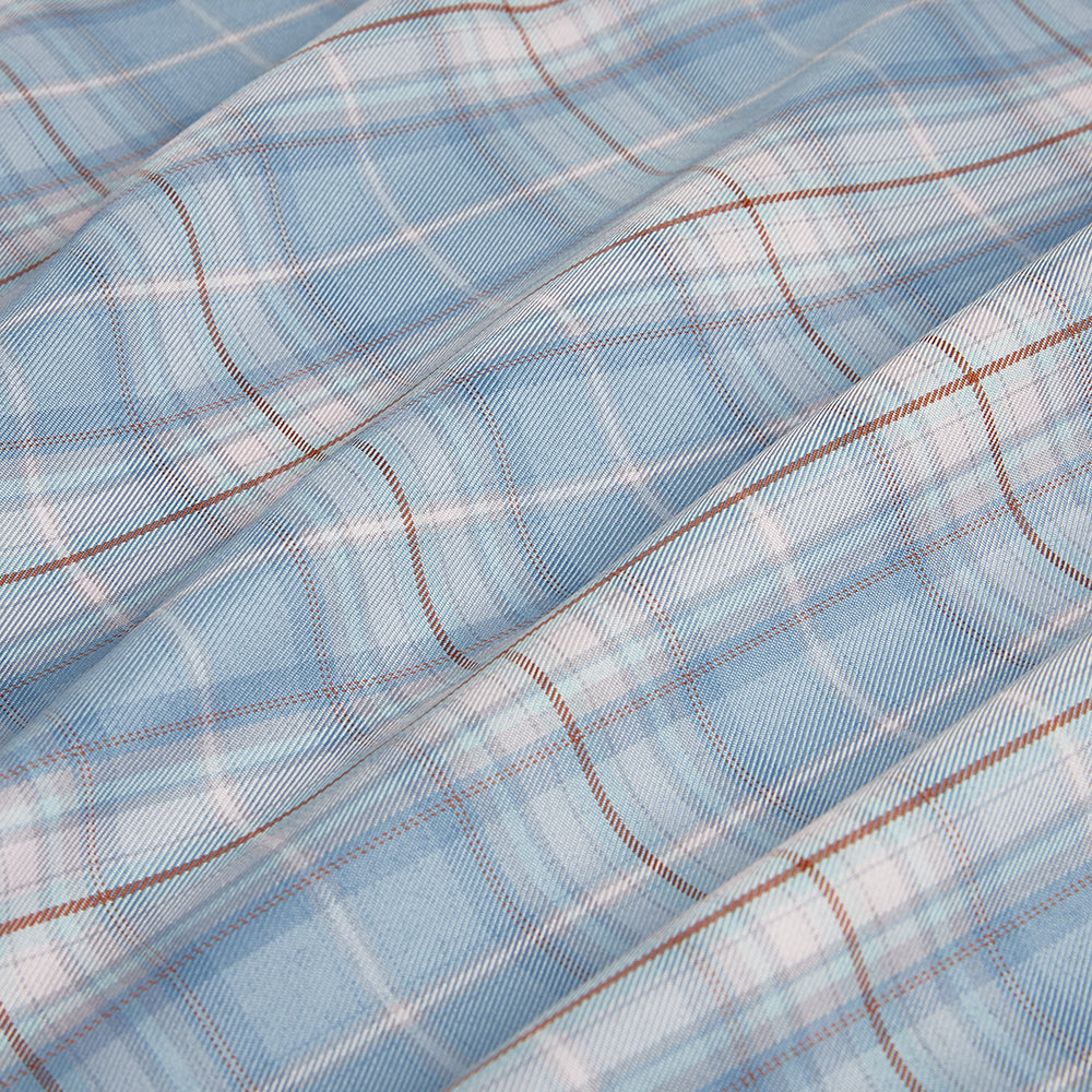 Polyester Check Pattern Twill Fabric - Kool Fabrics