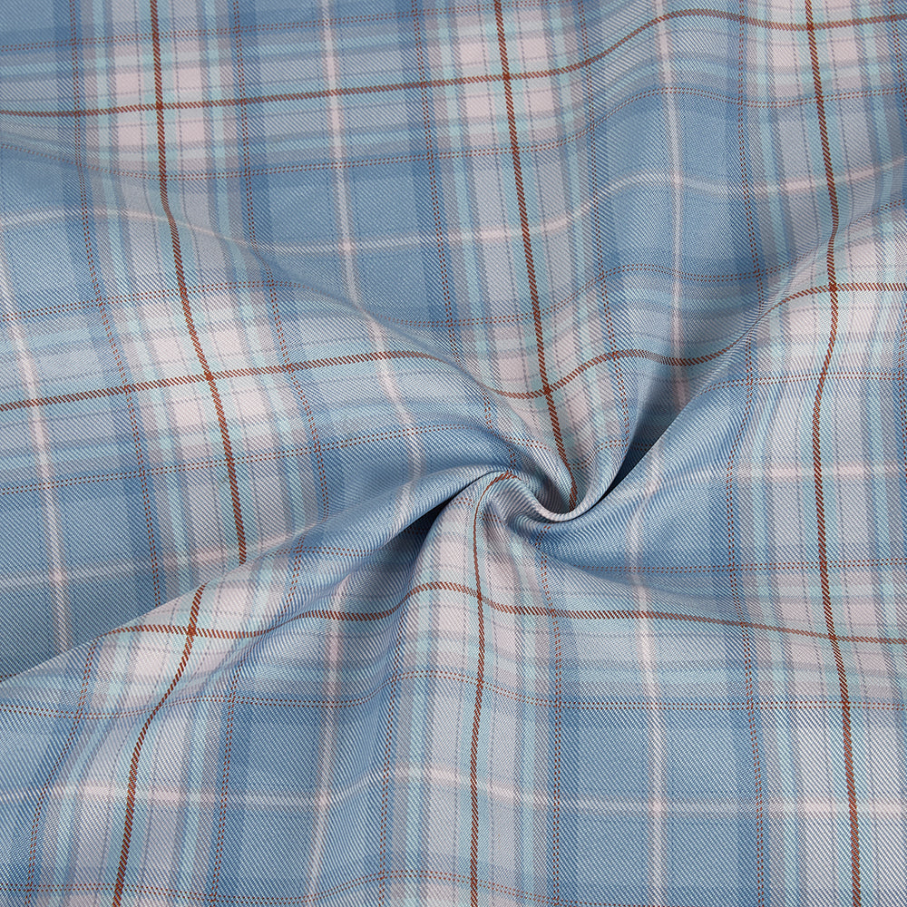 Polyester Check Pattern Twill Fabric - Kool Fabrics