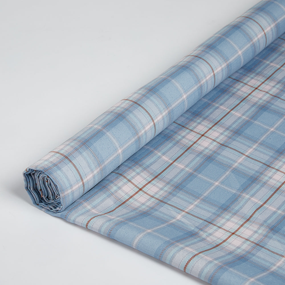 Polyester Check Pattern Twill Fabric - Kool Fabrics