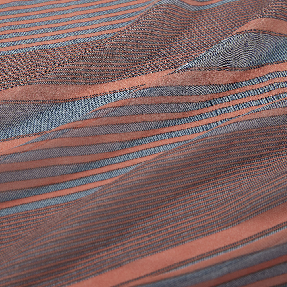 Polyester Stripes Pattern Chiffon Fabric