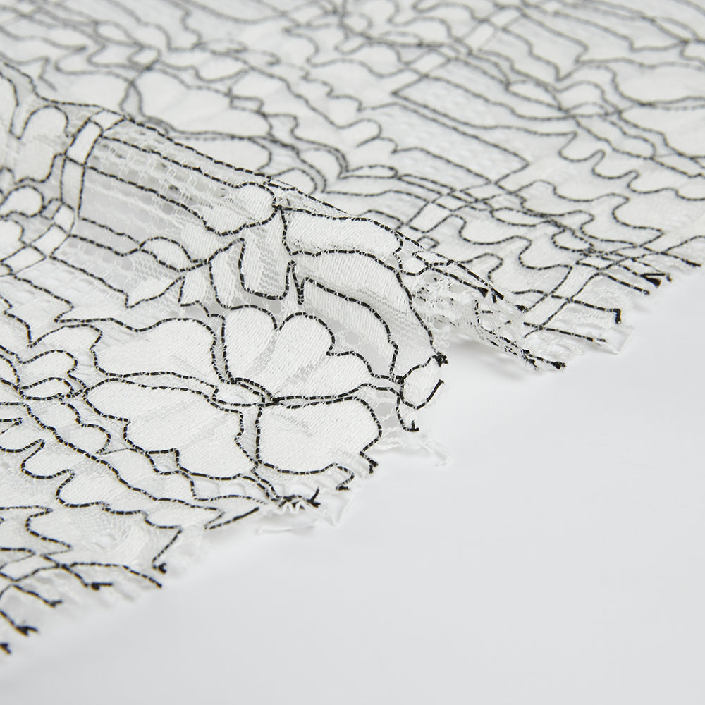 Nylon Flower Pattern Lace Fabric - Kool Fabrics