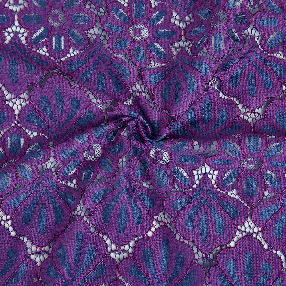 Cotton Polyester Flower Pattern Lace Fabric - Kool Fabrics