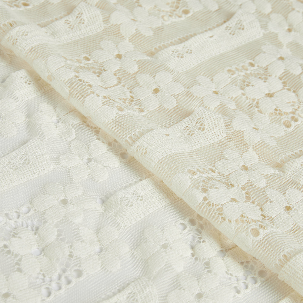 Polyester Flower Pattern Lace Fabric - Kool Fabrics