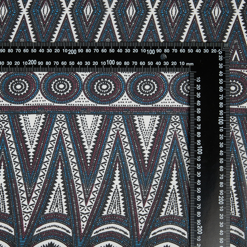 Polyester Ancient Pattern Chiffon Fabric - Kool Fabrics