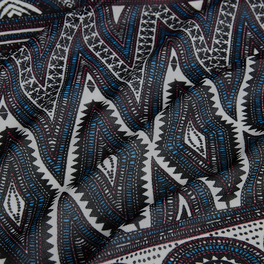 Polyester Ancient Pattern Chiffon Fabric - Kool Fabrics