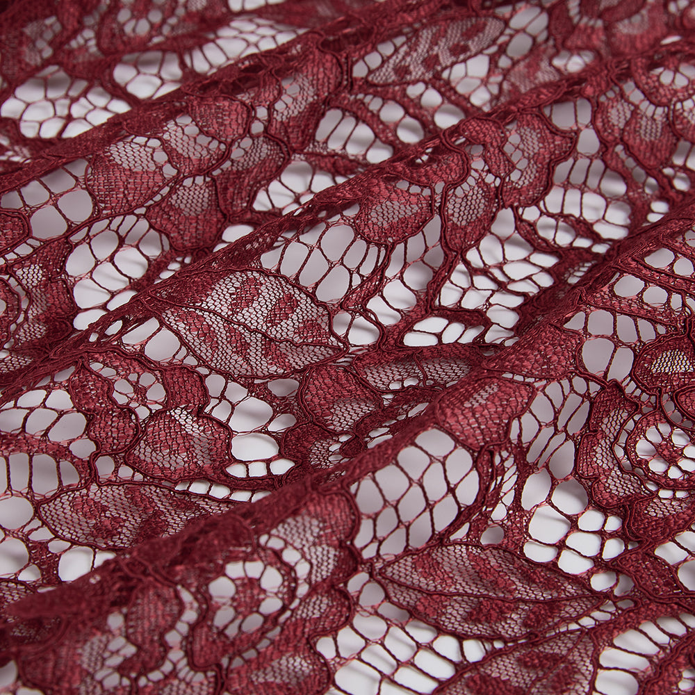 Nylon Flower Pattern Lace Fabric