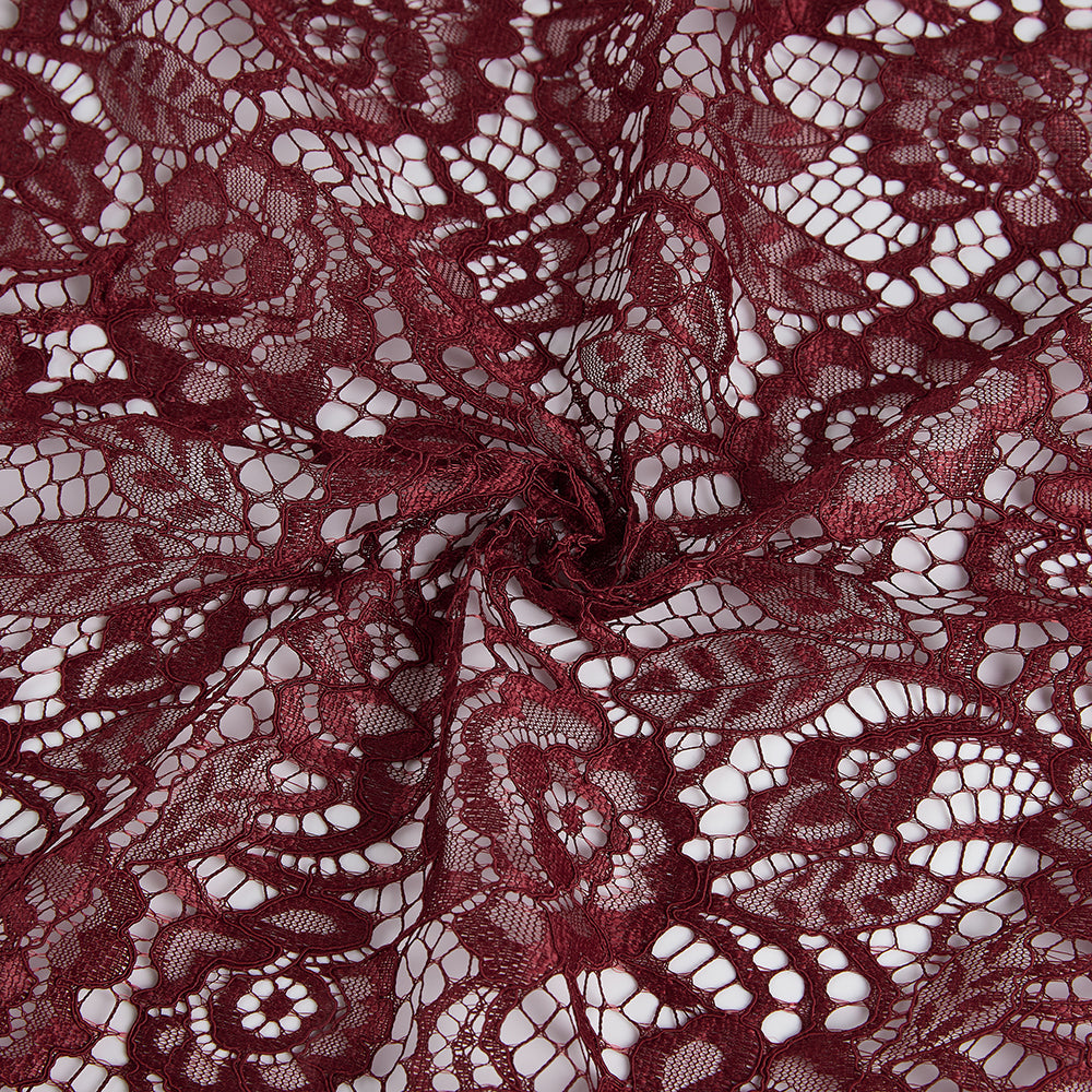 Nylon Flower Pattern Lace Fabric