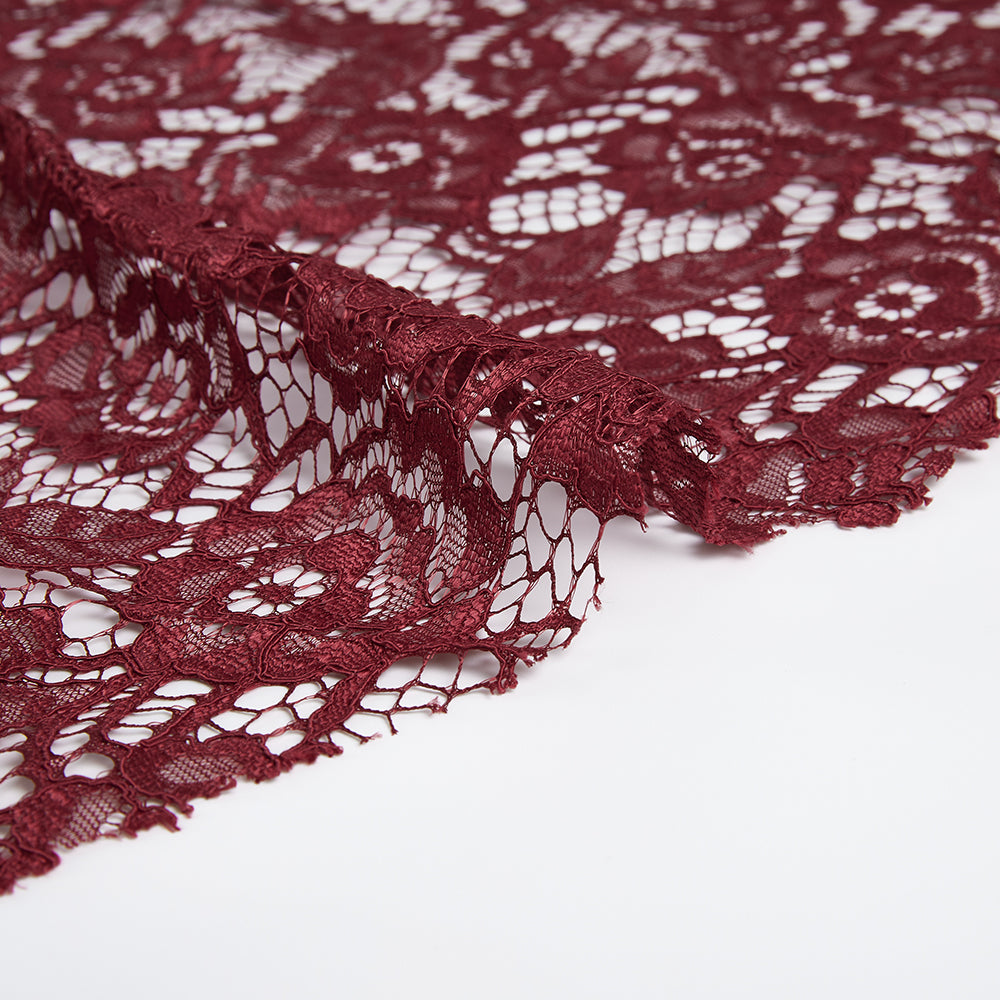 Nylon Flower Pattern Lace Fabric